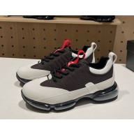 Prada men's sneakers leather and technical fabric black / white 2025