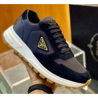 Prada men's Prax 01 Re-Nylon and suede sneakers 2EE369 Navy 2025