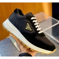 Prada men's Prax 01 Re-Nylon and suede sneakers 2EE369 black 2025