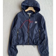 MIU MIU Technical fabric blouson jacket ML1054 Navy 2025