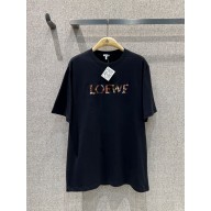 LOEWE black Relaxed fit T-shirt in cotton 2025