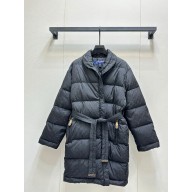 LOUIS VUITTON Monogram Jacquard Puffer Wrap Coat black 2024