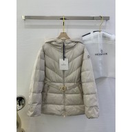 Moncler Brosse Diagonal-Quilted Hooded Short Down Jacket BEIGE 2024