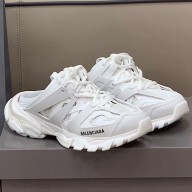  Balenciaga Nylon and mesh cloth Track  mules shoes in White Bs001