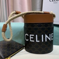 Celine Canvas  BUCKET CORDE  Bucket Bag Brown 2021