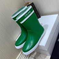  Celine Waterproof rain boots in green Ces005