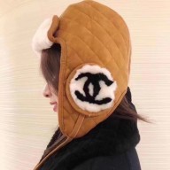 chanel Lambskin & Shearling Lambskin Beige & Black hat AA9447 2023