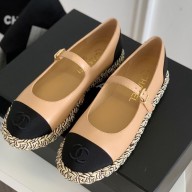Chanel Mixed sheepskin Hemp rope bottom shoe in Apricot Cs013