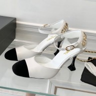 Chanel Lambskin Muse High-heeled sandals in White  Cs181