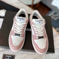 Chanel Silk cowhide sports shoes in Pink/white  Cs198