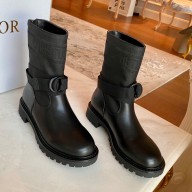 Dior Soft calfskin Short boots in Black  Ds043
