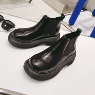 Dymonlatry Custom oil cowhide Short boots in black Dys013