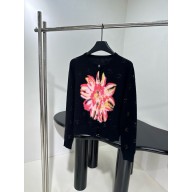 chanel Cashmere & Sequins Black, Pink, Light Pink & Yellow CARDIGAN P77174 2024 