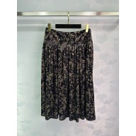 chanel Mixed Fibers & Silk Velvet Black skirt P78020 2024 
