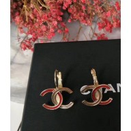 Chanel Earring 60 Red/Gray 2018
