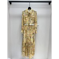 CELINE long shirt dress in silk crepon 2025
