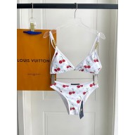LV x TM Cherry Bikini Top and bottom white 2025