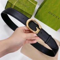 Gucci Lychee grain cowhide belt in black     Gy008