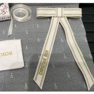 Christian Dior Embroidered Dior Twist Bow gold and White Embroidery 2025