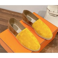 Hermes Joven Espadrilles in suede goatskin yellow/brown 2025