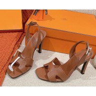 HERMES Holy 105 sandal in Lizard calfskin brown 2025