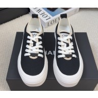 Chanel platform cotton sneakers black 0314-2025