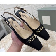 TOM FORD Whitney leather slingback ballerina shoes black 2025