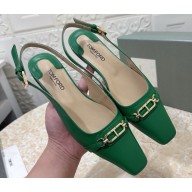 TOM FORD Whitney leather slingback ballerina shoes green 2025