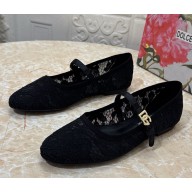 Dolce & Gabbana Cotton Lace ballet flats black 2025