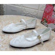 Dolce & Gabbana Cotton Lace ballet flats white 2025