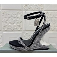 TOM FORD slik with crystal sandals black heel 12.5cm 2025