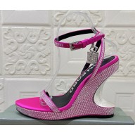TOM FORD slik with crystal sandals fuchsia heel 12.5cm 2025