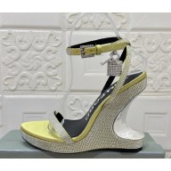 TOM FORD slik with crystal sandals lime green heel 12.5cm 2025