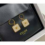 Celine Triomphe Nightfall Earrings in Strass and Brass with Gold Finish gold 2025