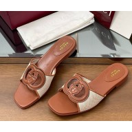 Gucci Women's Interlocking G slide sandal 835723 Brown leather 2025