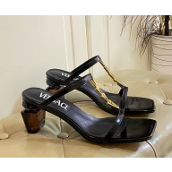 Versace patent calfskin sandals with Bottle Heel black 2025