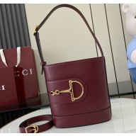 Gucci 73 small bucket bag 833665 Gucci Rosso Ancora red smooth leather 2025