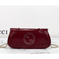 Gucci Blondie shoulder bag 814952 burgundy patent leather 2024