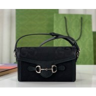 Gucci Horsebit 1955 Mini Bag 699296 black GG Canvas 2024