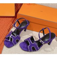 Hermes women's Heden 80 sandals in suede leather 09-2024