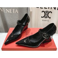 Valentino Garavani  patent pumps black calf leather heel 8cm 2025