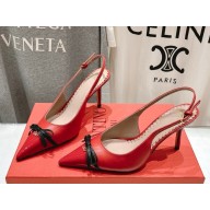 Valentino Garavani  Bepointy slingback pumps with bow red heel 8cm 2025