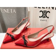 Valentino Garavani  Bepointy slingback pumps with bow red heel 4cm 2025