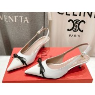 Valentino Garavani  Bepointy slingback pumps with bow white heel 4cm 2025