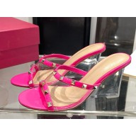 Valentino Garavani Rockstud Skin Heeled Sandals rose 2025
