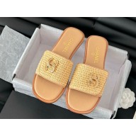 Chanel Slippers Lambskin with CC logo beige 03 2025