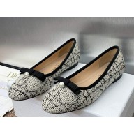Dior D-Ramour Ballet Flats in Multicolor Embroidered Cotton 2025