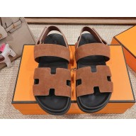 Hermes women/men Genius sandal in suede goatskin 03 2024