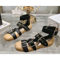 Dior Punk Ballet Flat Beige Supple Calfskin with silver-finish metal buckles 2025