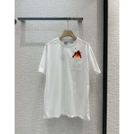 Loewe Calcifer pocket T-shirt in cotton WHITE 2023